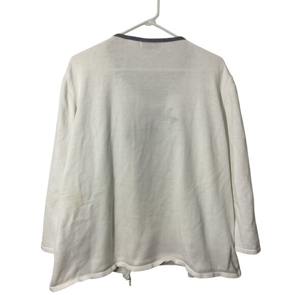 Vintage Alfred Dunner Twinset White/ Blue Flower 2X - Picture 2 of 7